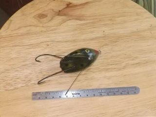 Vintage Old Wooden Paw Paw Moonlight 99 Weedless Lure Lures Bait Box Find Frog