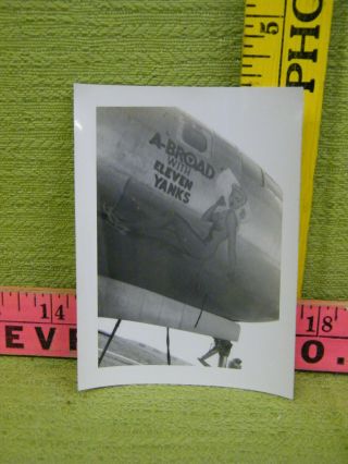 Vintage WWII Bomber Plane Picture With 