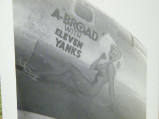 Vintage WWII Bomber Plane Picture With 