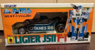 Takara Diaclone Ligier 16 Js11 F - 1 Vintage Transformers G1 Mirage W/box 1980