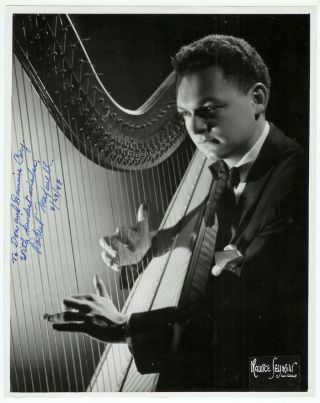 Vintage Rare Autographed Musician Signed Robert Maxwell Photo By Maurice Seymour