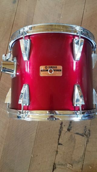 Vintage Yamaha 12”x10” Tom Drum,  Made In Japan,  Burgundy Vintage