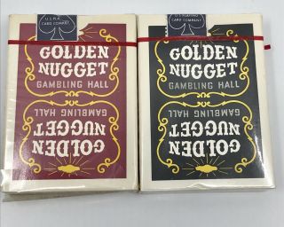 Vintage 3 Golden Nugget,  3 Jerry ' s Nugget Playing Cards Very Rare 4