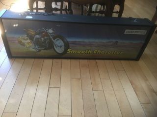 Joe Camel Vintage Lighted Bar Sign Double - Sided Motorcycle For Man Cave