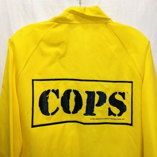 Vintage 1990s 1996 Tv Show Cops Yellow Jacket Barbour Langley Prods 2xl