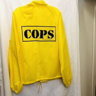 Vintage 1990s 1996 TV SHOW COPS Yellow Jacket Barbour Langley Prods 2XL 2