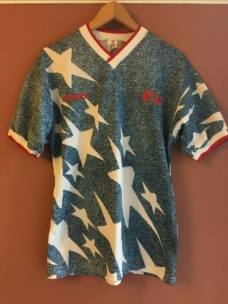 Usa Football Shirt/ Soccer Jersey World Cup 1994 (away) Denim Design.  Very Rare.