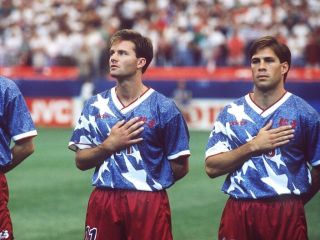 USA football shirt/ soccer jersey World Cup 1994 (Away) denim design.  VERY RARE. 9