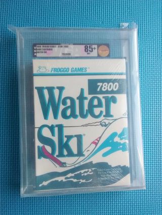 Atari 7800 Water Ski Vintage Game Cartridge Vga 85,  Very Rare Usa Seller
