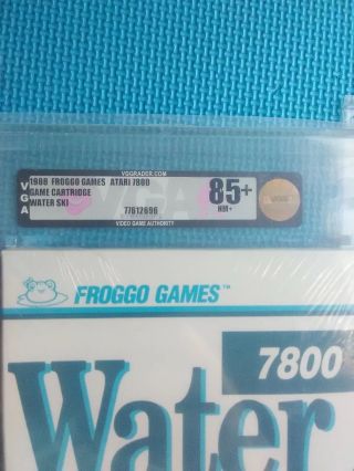 Atari 7800 Water Ski Vintage Game Cartridge VGA 85,  Very Rare USA SELLER 2
