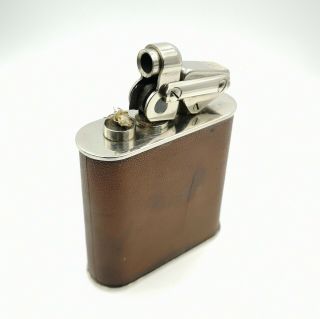 Lovely Vintage Kw Brevet Leather Table Lighter Feuerzeug Accendino Spares/repair