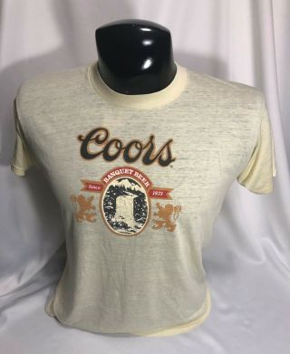 Vintage 1980s Coors Banquet Beer T Shirt Size Large