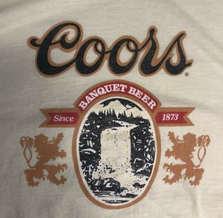 Vintage 1980s Coors Banquet Beer T Shirt Size Large 2