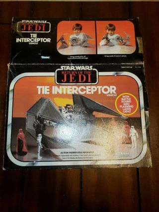 Star Wars Vintage 1983 Tie Interceptor Vehicle Return of the Jedi Kenner W/Box 7