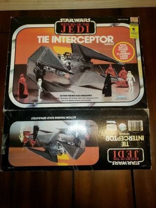 Star Wars Vintage 1983 Tie Interceptor Vehicle Return of the Jedi Kenner W/Box 8