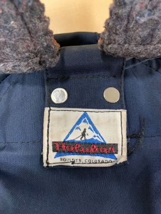 Vtg 60 ' s 70 ' s HOLUBAR BOULDER Co.  Navy Blue Nylon Leather Day Pack Backpack USA 2