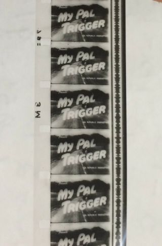 Vintage Movie 16mm My Pal Trigger Feature 1946 Film Western Roy Rogers 4