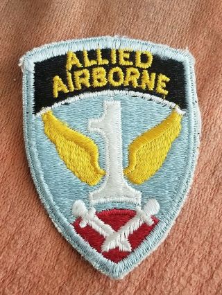 Wwii Us Army 1st Allied Abn Airborne Infantry Division Patch No Glow 100 Real