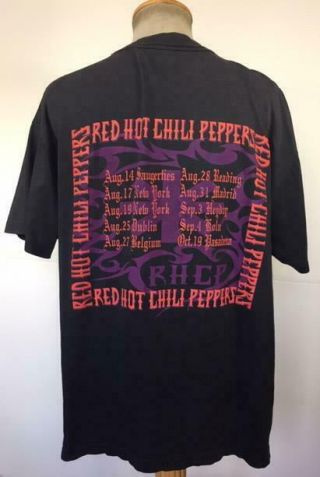 VINTAGE 90 ' S THE RED HOT CHILLI PEPPERS CONCERT TOUR T SHIRT XL 1994 NR 6