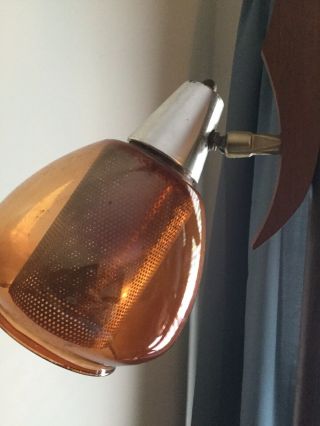 Vintage TENSION POLE FLOOR LAMP mid century modern light atomic 50s 60s 8