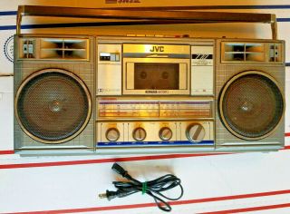 Vintage Jvc Portable Stereo Cassette Recorder Boombox Radio Rc - 770jw Am Fm Sw