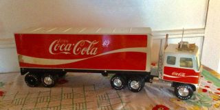 Vintage Truck Coke Coca Cola Pressed Steel Delivery Semi Tractor Trailer Nylint