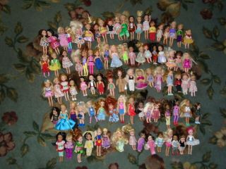 85 Vintage Mattel Kelly Dolls & Few Other Same Size Dolls With Clothes