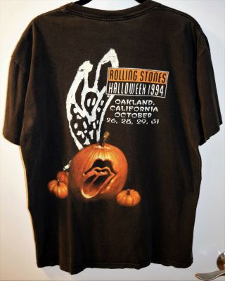 Vintage 1994 Rolling Stones Voodoo Lounge Halloween Oakland Ca Concert T - Shirt L