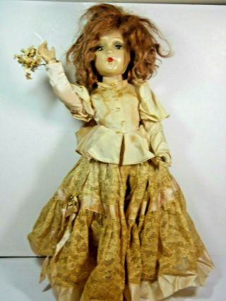 Antique Madam Alexander Doll Very Old 21 " With Outfit,  Eyes Work,  As - Is