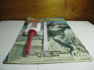 Vintage 1976 King Kong Twin Towers Drinking Straw Unpunched MEGO 4