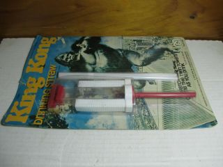 Vintage 1976 King Kong Twin Towers Drinking Straw Unpunched MEGO 7