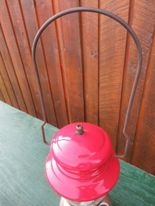 Vintage Coleman Lantern RED CHROME Model 200 Made in Canada Dated 2 57 1957 2