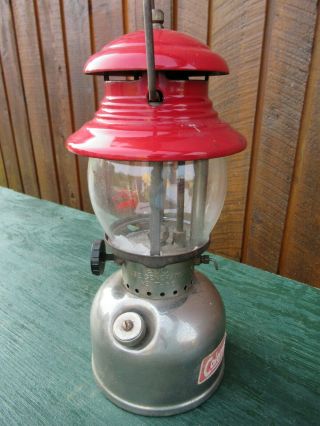 Vintage Coleman Lantern RED CHROME Model 200 Made in Canada Dated 2 57 1957 5
