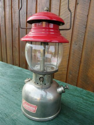 Vintage Coleman Lantern RED CHROME Model 200 Made in Canada Dated 2 57 1957 6