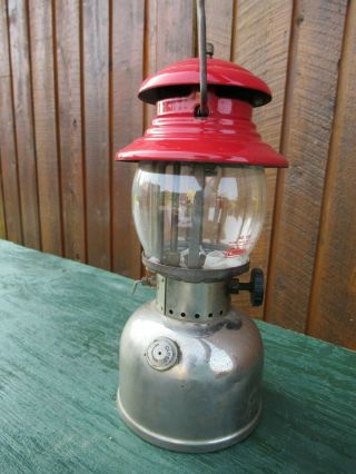 Vintage Coleman Lantern RED CHROME Model 200 Made in Canada Dated 2 57 1957 7