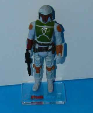Vintage Tri - Logo Boba Fett w/ painted rocked,  painted knee,  complete 2