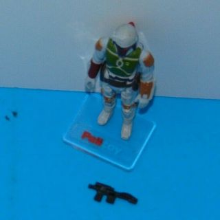 Vintage Tri - Logo Boba Fett w/ painted rocked,  painted knee,  complete 6
