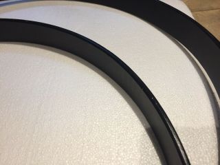 Vintage Ludwig 22” Wood Bass Drum Hoops Black with Gray Inlay. 5