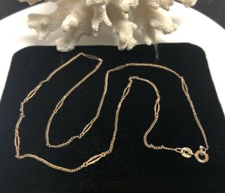 Vintage Balestra Giovanni 14k Yellow Gold “fancy Link” Chain Necklace - 585 Italy