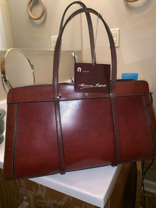 Etienne Aigner Vintage Handbag Doctor Leather Brown Tanned 1950 W Tags