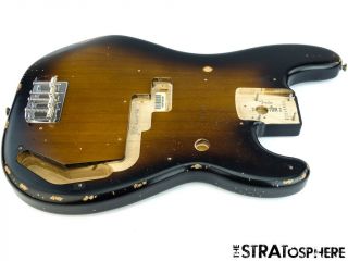Fender Vintage 50s Road Worn P Bass Body & Hardware Precision 2ts Sunburst Relic