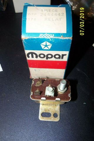 Vintage Nos Mopar 1967 - 76 Starter Mopar Relay 2444442