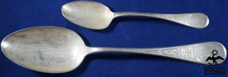 Set Of 2 - Tiffany & Co.  Sterling Silver (. 925) Monogrammed Spoons