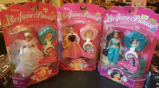 Disney Perfume Princess Dolls Rare Vintage Jasmin Sleeping Beauty Cinderella