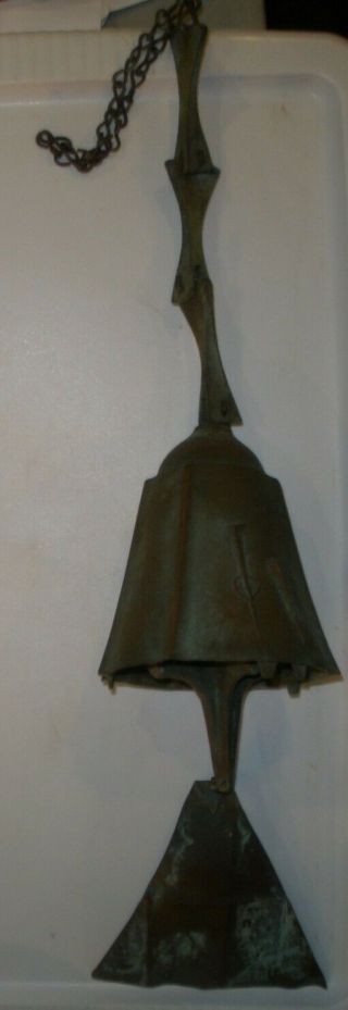 Large Vintage Paolo Soleri Arcosanti Cast Bronze Wind Chime Bell 5 1/2 "