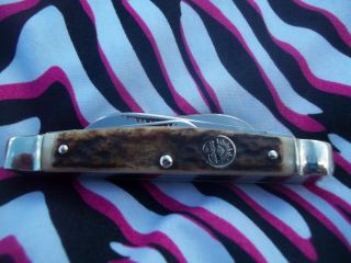 Vintage Stag Handle German Eye Pocket Knife