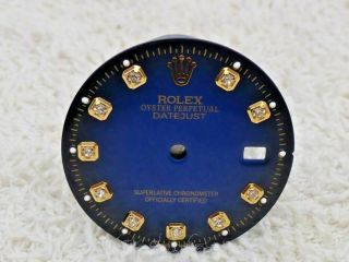 Vintage Rolex Blue Dial With Date 3035 Watch Repainted Dial Conditio