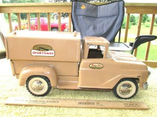 Vintage 1958 - 59 Tonka Toys Pressed Steel Sportsman Stepside Pickup Truck Vg Usa