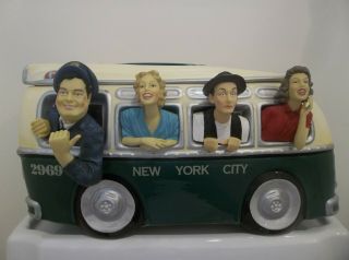 Rare Vintage 1998 The Honeymooners Bus Cookie Jar Vandor Preston Willingham