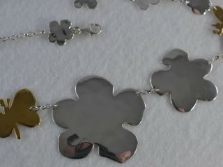 Necklace Robert Lee Morris Sterling Brass Warhol Ode Spring Butterfly Flower 20 